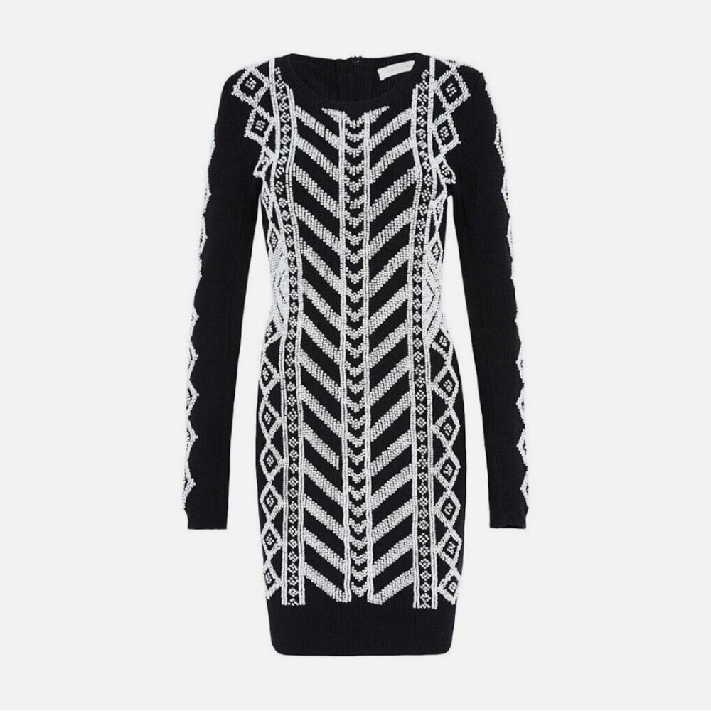 Sass & Bide The Truth Of Time Black Fitted Knit Dress